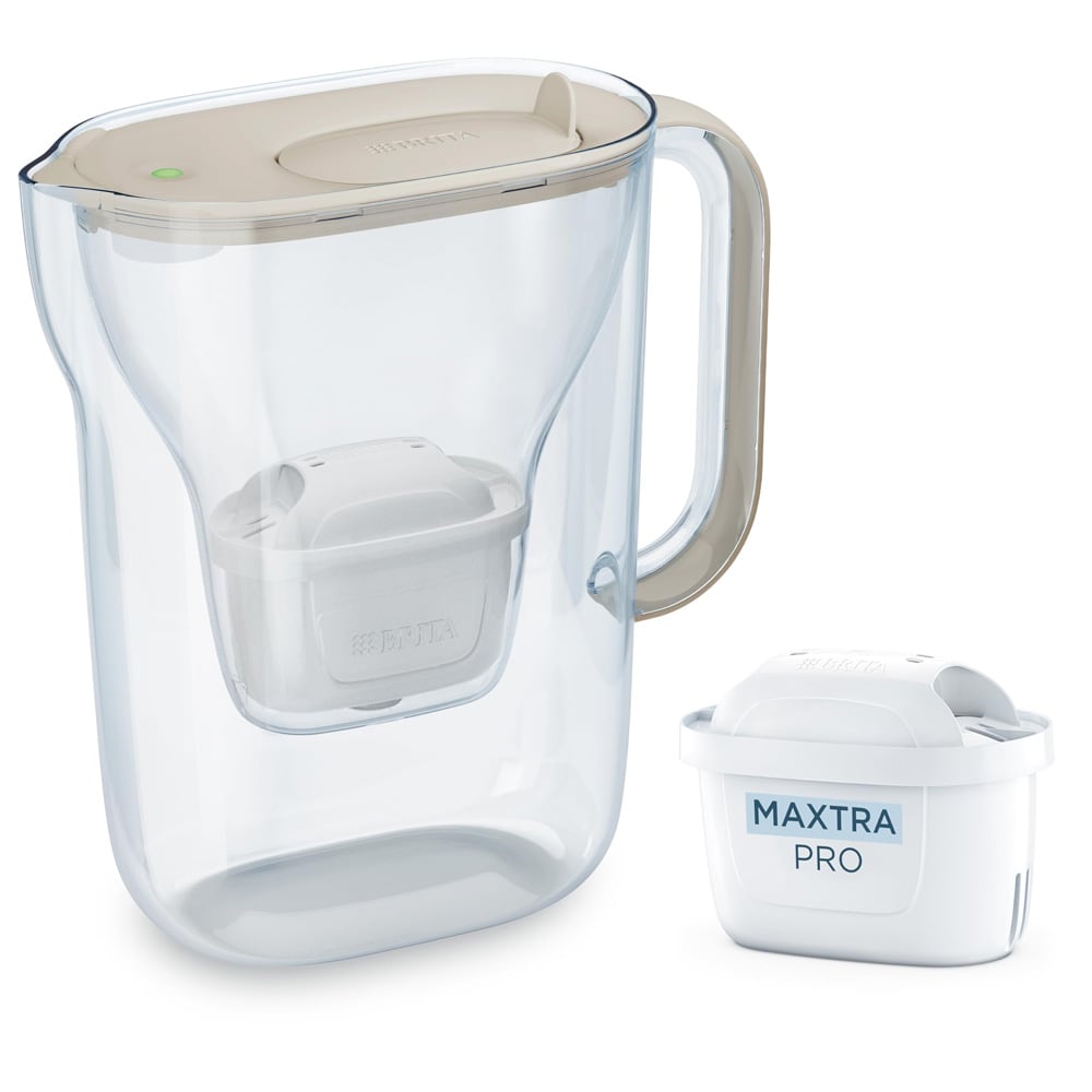 BRITA Style Essential vandfilterkande beige / filterkande med MAXTRA PRO Expert-filter / vandkande med filter 2,4 liter