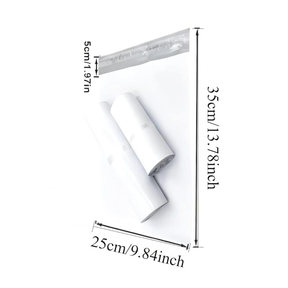 Hvide forsendelsesposer 100-pak / selvklæbende e-handelsposer i PE-plast 25×35 cm