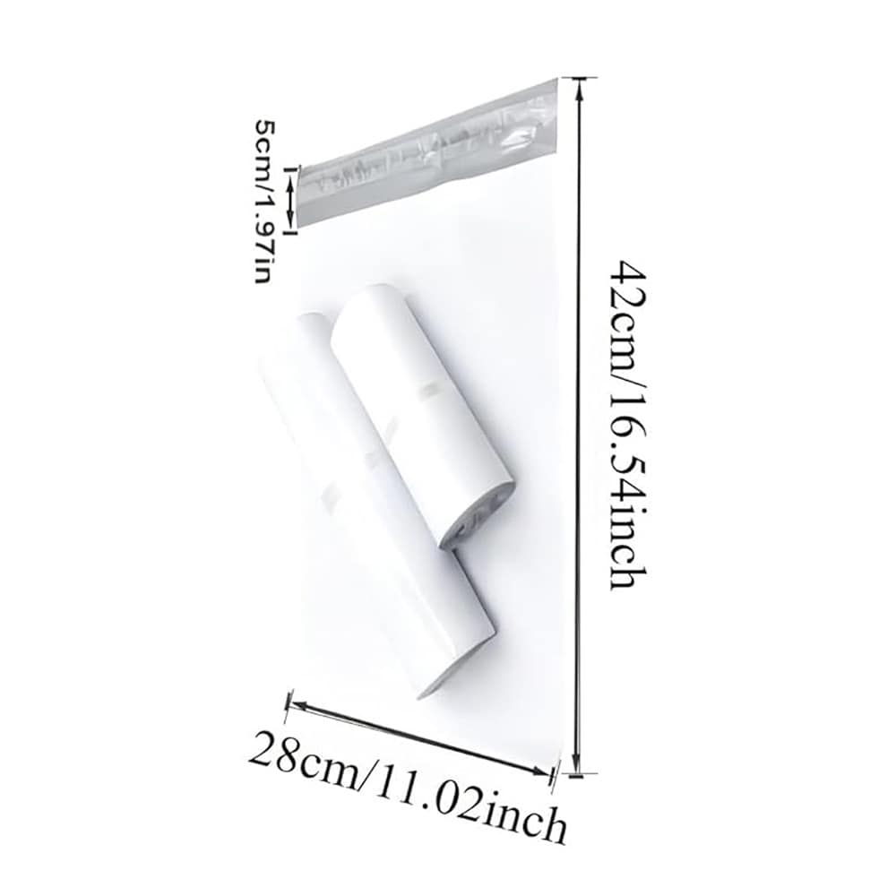 Hvide fragtposer 100-pak / selvklæbende e-handelsposer i PE-plast 28×42 cm