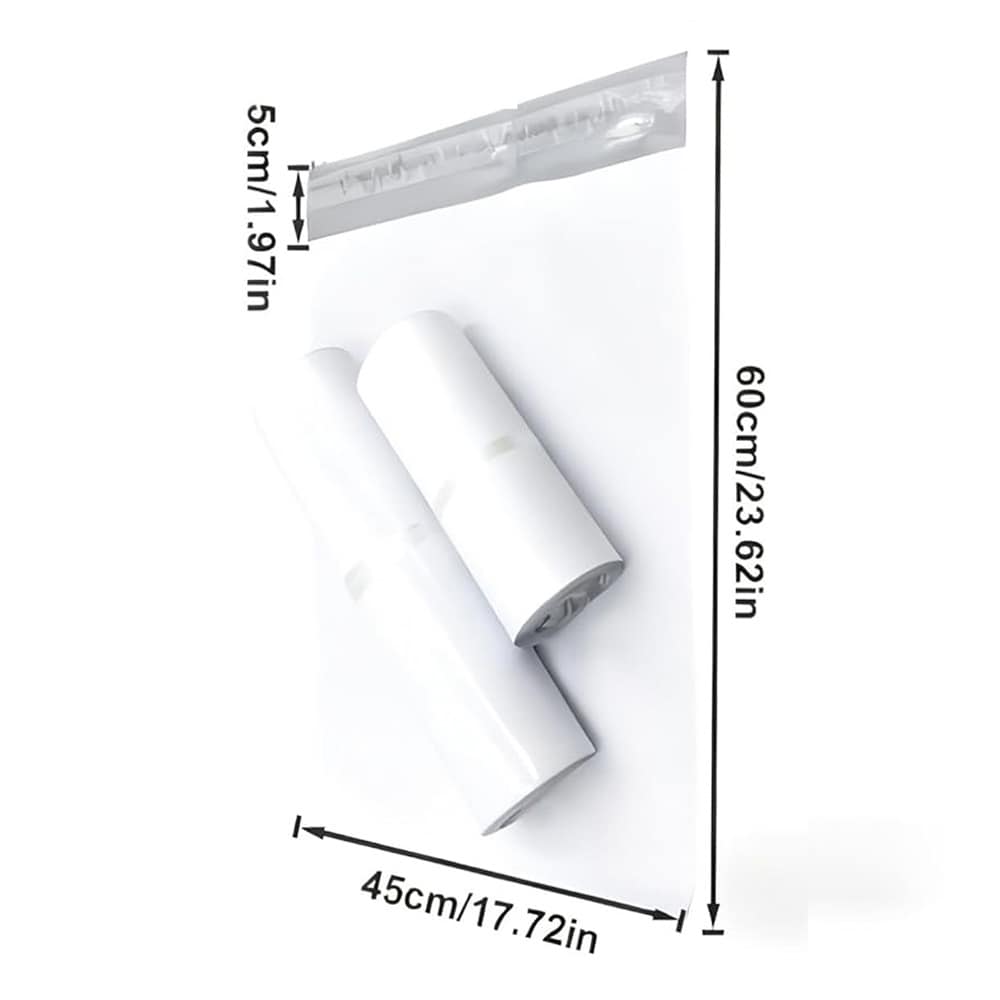 Hvide forsendelsesposer 100-pak / selvklæbende e-handelsposer i PE-plast 45×60 cm