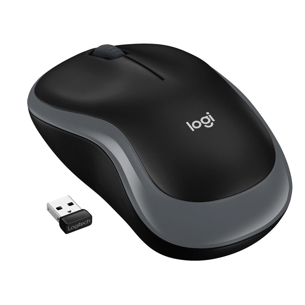 Logitech M185 trådløs mus, grå / Computermus / Trådløs computermus