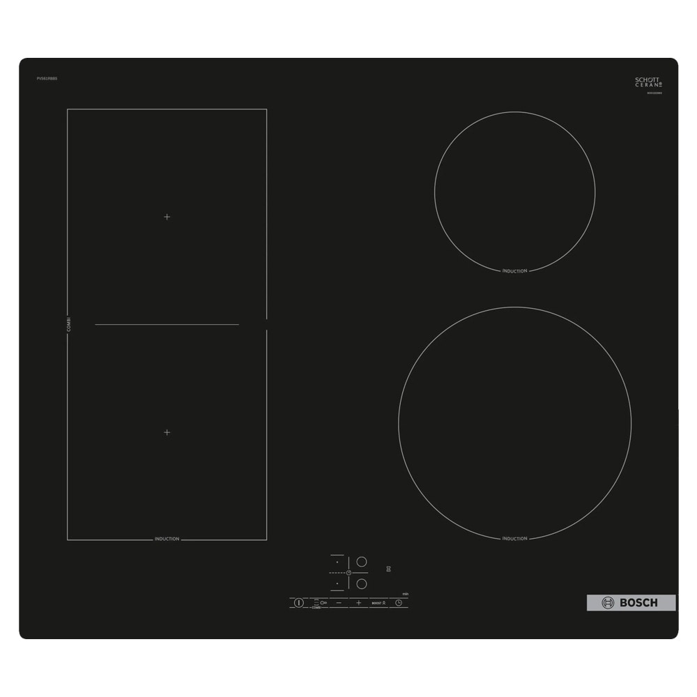 Bosch Serie 4 induktionskogeplade PVS61RBB5E / Indbygget kogeplade / CombiZone-induktionskogeplade