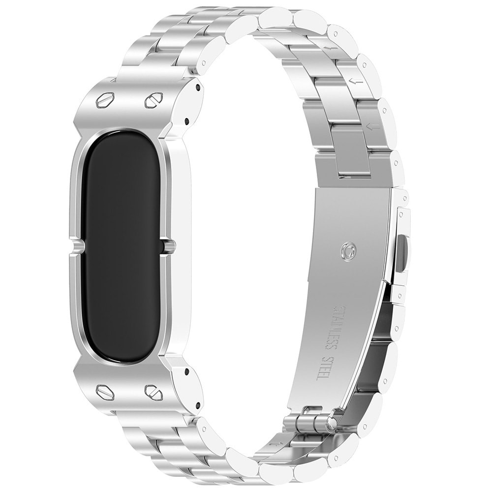Metallarmbånd til Google Fitbit Air – Sølv / Ledarmbånd / Metalled