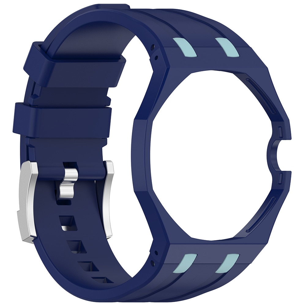 Urem manchet i silikone til Swatch × Audemars Piguet – Marineblå/Lyseblå / Urem manchet / Smartwatch-rem