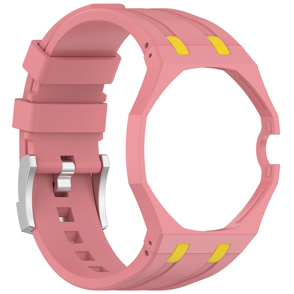 Urem til Swatch × Audemars Piguet i silikone – Rosa/Gul / Urem / Urem til smartur