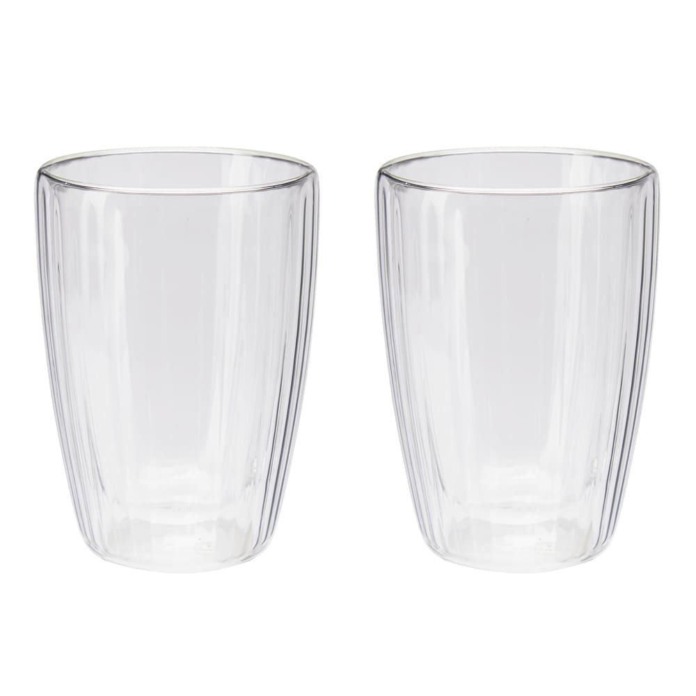 Dobbeltvæggede kaffeglas 2 stk / latteglas / termoglas 350 ml til varme drikke