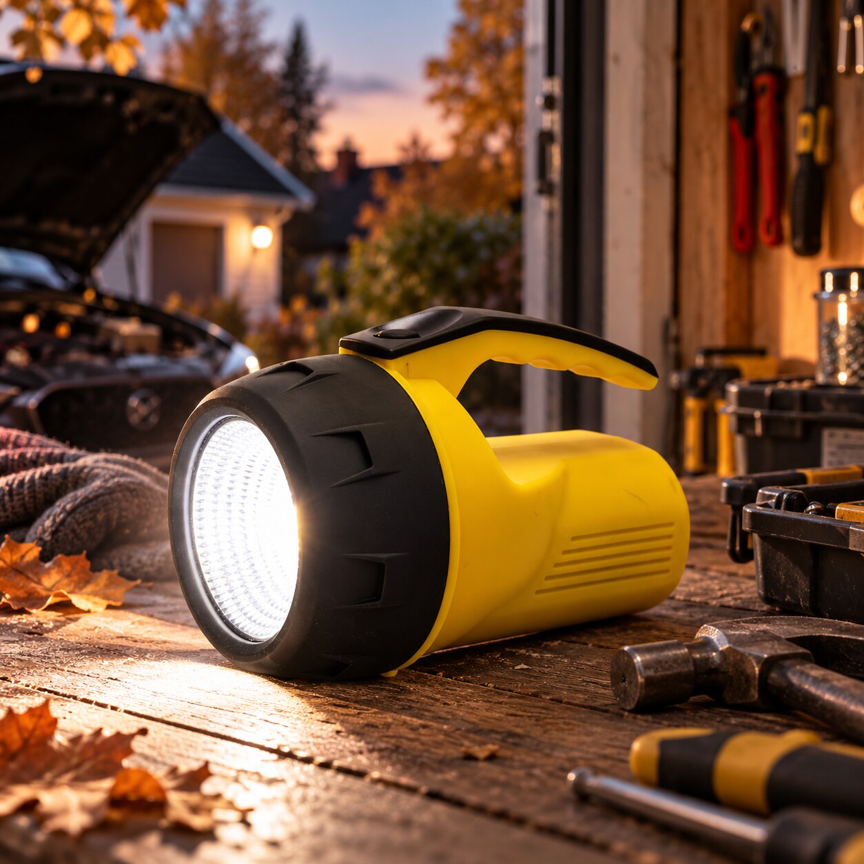 Arbejdslampe COB 143 mm 180 lumen – Gul / LED-lommelygte / Håndlampe