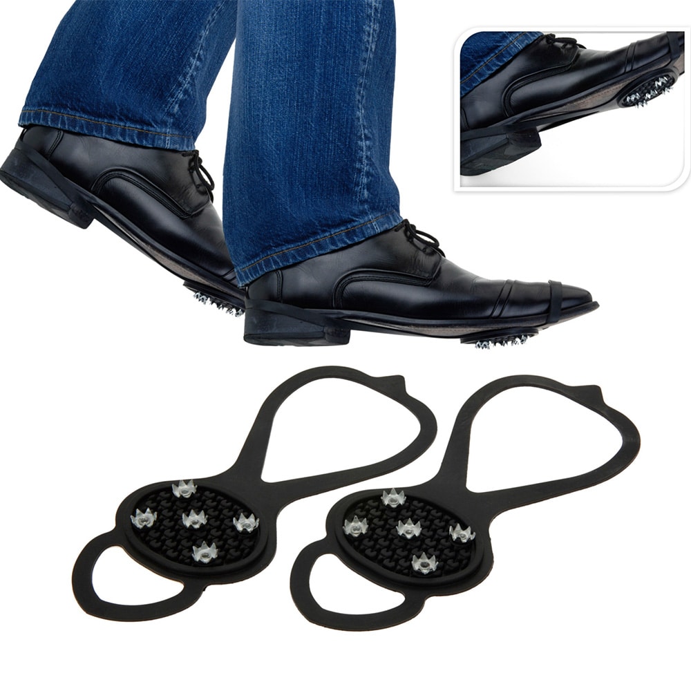 Silikone-spikes med metalspidser - One size / Skridsikring til sko / Spikes til is