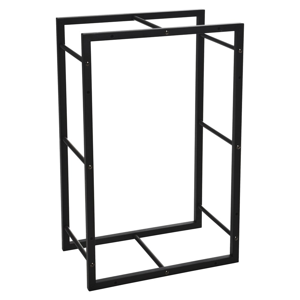 Brændestativ i metal 45x28x70 cm – Svart / Brændestativ / Brændelagring