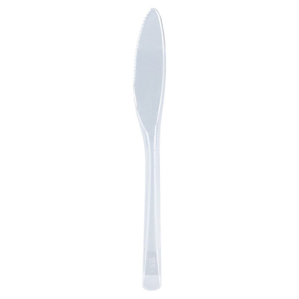 Engangsknive af plast, 17,5 cm, 2 x 25 stk. – Gennemsigtige / Plastknive / Engangsbestik