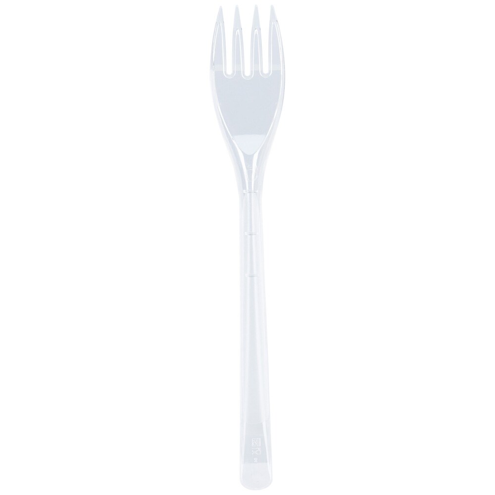 Engangsgafler af plast, 17,5 cm, 2 x 25 stk. – Gennemsigtige / Plastgafler / Engangsbestik
