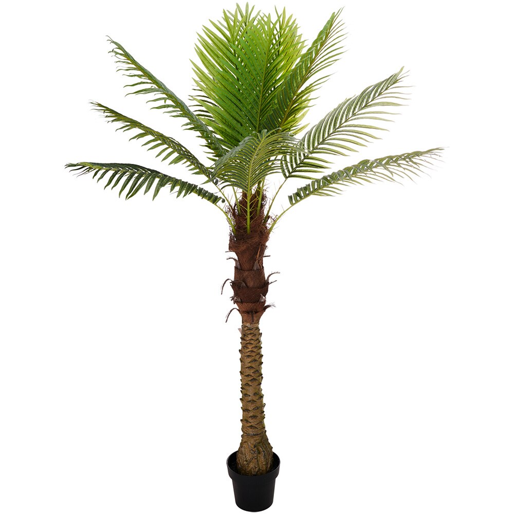 Kunstig arecapalme, 150 cm, med krukke – Grøn/Svart / Kunstig palme / Dekorativ palmeplante