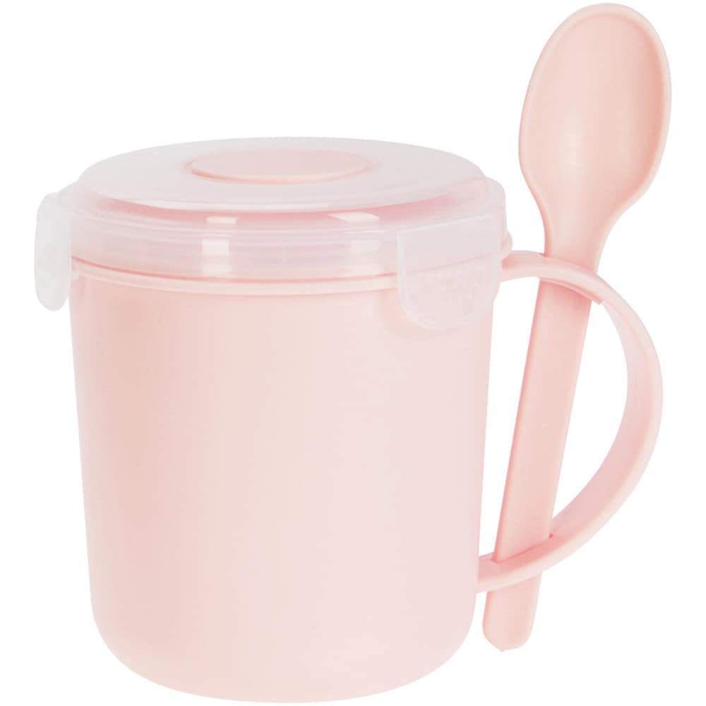 Suppekop med låg og ske, 500 ml / Madkop med låg