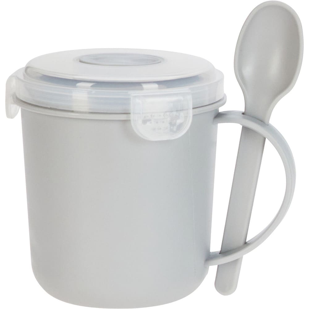 Suppekop med låg og ske, 500 ml / Madkop med låg