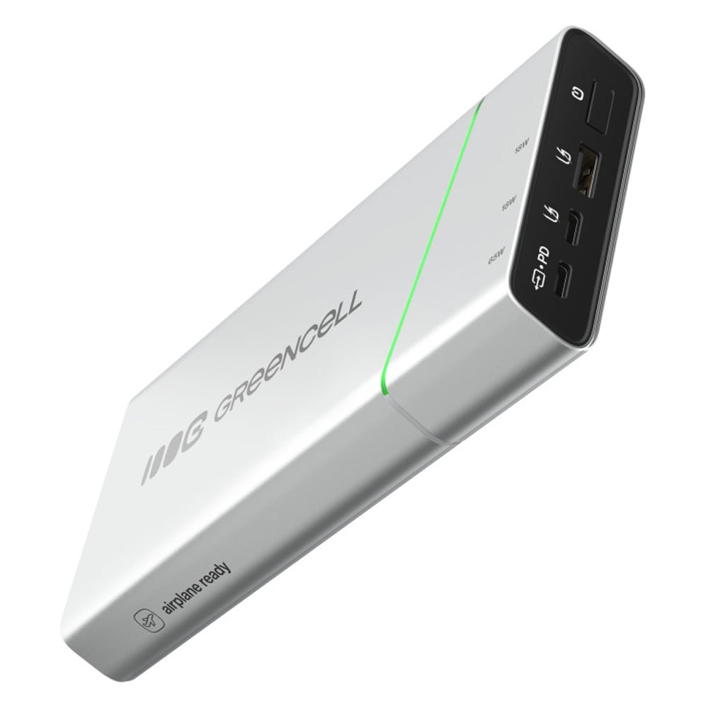 Greencell PowerPlay Pro Powerbank 20800mAh 65W / Powerbank / USB-C-oplader