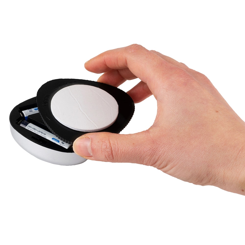 Batteridrevne LED-spotlights, Ø 70 mm, 5-pak / Tryklamper / Selvklæbende LED-lamper