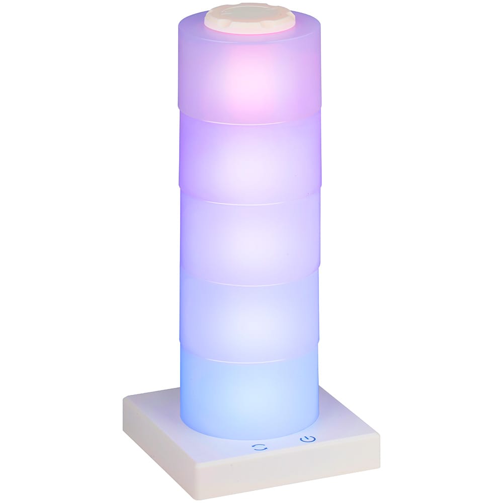 Stemningslampe med skiftende farver, 26 cm, rund / Multicolor LED-lampe / Rund stemningsbelysning