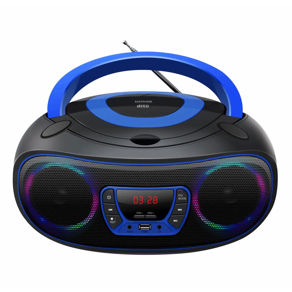 Denver TCL-212BTBU Boombox med CD, radio og USB-afspilning / CD-radio / Bluetooth-boombox