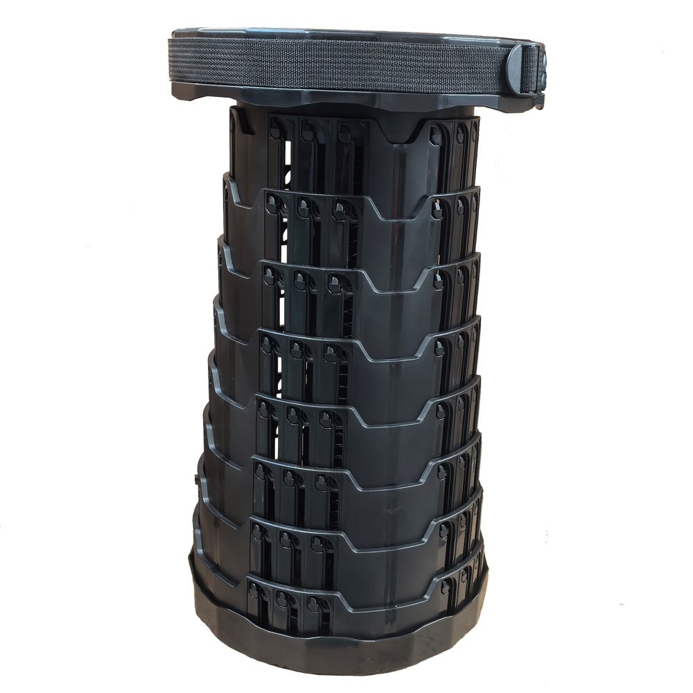 Sammenklappelig skammel 25 cm x 6–45 cm / Teleskopisk campingskammel / Bærbar skammel med bærehåndtag