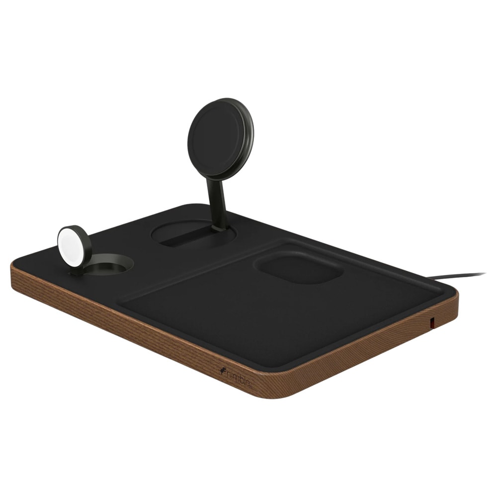 Nimble Valet 3-i-1 trådløs ladestation / Qi2-oplader til mobil, Apple Watch og AirPods – Sort