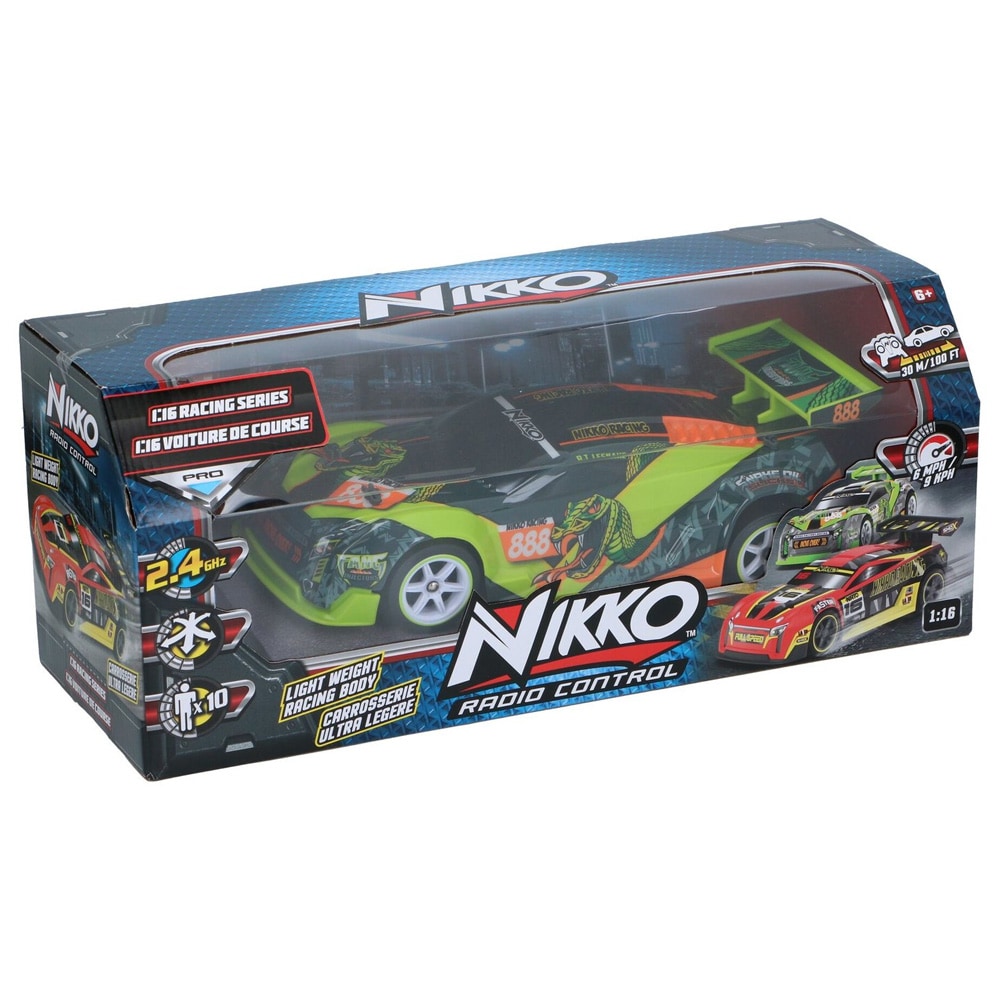 Nikko radiostyret bil 1:16 / Radiostyret racerbil, 28 cm / RC-bil med 2,4 GHz-styring