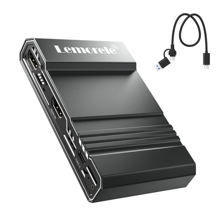 Lemorele AC09 videooptagelseskort 4K / optagelseskort til video / capture card 1080p 60 fps – Sort