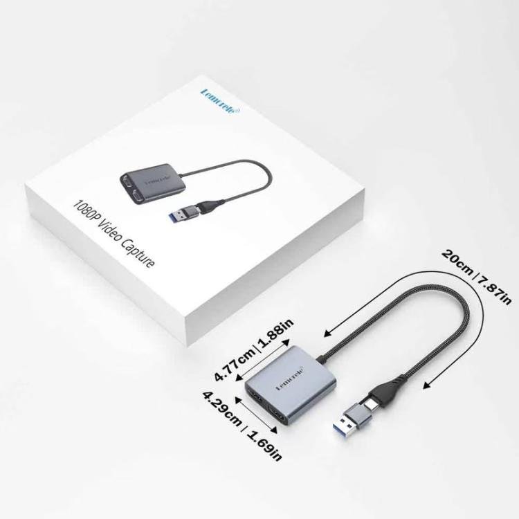 Lemorele AC07 videooptagelseskort 4K / optagelseskort til video / capture card 1080p 60 fps