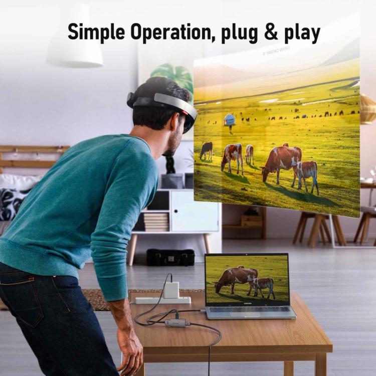 Lemorele LD48L USB-C-hub / dockingstation med 4K HDMI, PD-opladning, USB og SD/TF-kortlæser