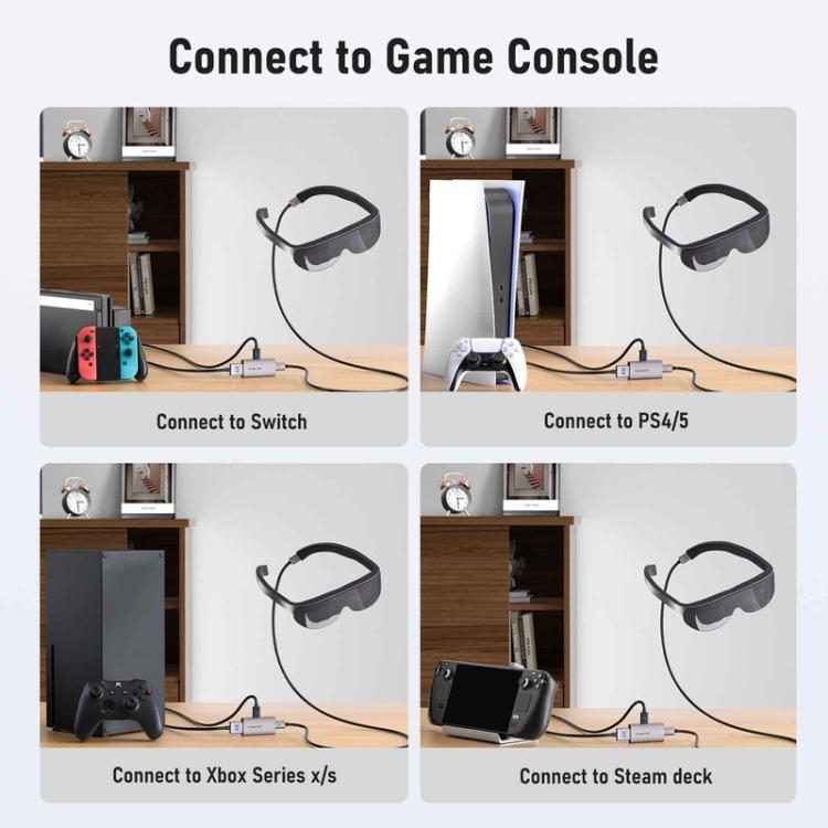 Lemorele LD48L USB-C-hub / dockingstation med 4K HDMI, PD-opladning, USB og SD/TF-kortlæser