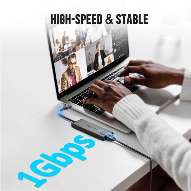 Lemorele TC24L 5-i-1 USB-C-dockingstation / USB-C-hub med 4K HDMI, USB 3.0, USB 2.0 og 100 W PD