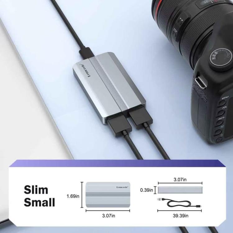 Lemorele AC06 HDMI 4K-videooptagelseskort med lav latenstid / Optagelseskort / HDMI-optager