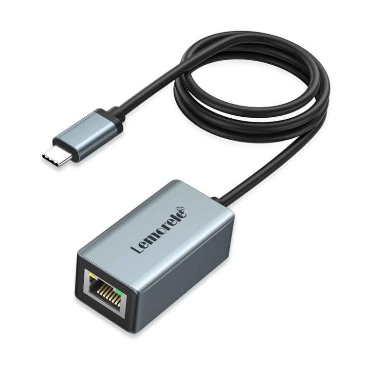 Lemorele USB-C-hub TC48 med dobbelt HDMI og Gigabit Ethernet / USB-C-dockingstation / HDMI-adapter