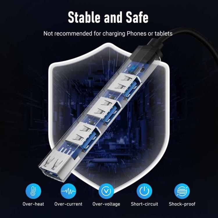 Lemorele USB-C-hub TC53 med 4 USB-porte / USB-portfordeler / USB-C-forgrener