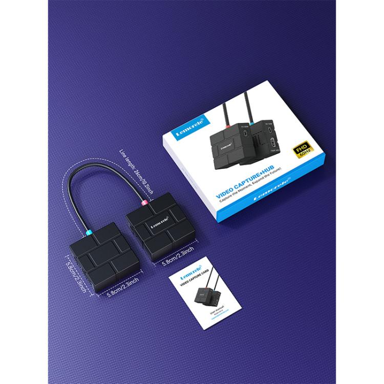 Lemorele videooptagelseskort AC12 Mini HDMI til USB-C med loop-out / Videograbber / USB-kort