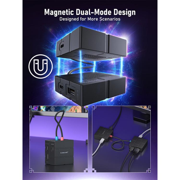 Lemorele videooptagelseskort AC12 Mini HDMI til USB-C med loop-out / Videograbber / USB-kort