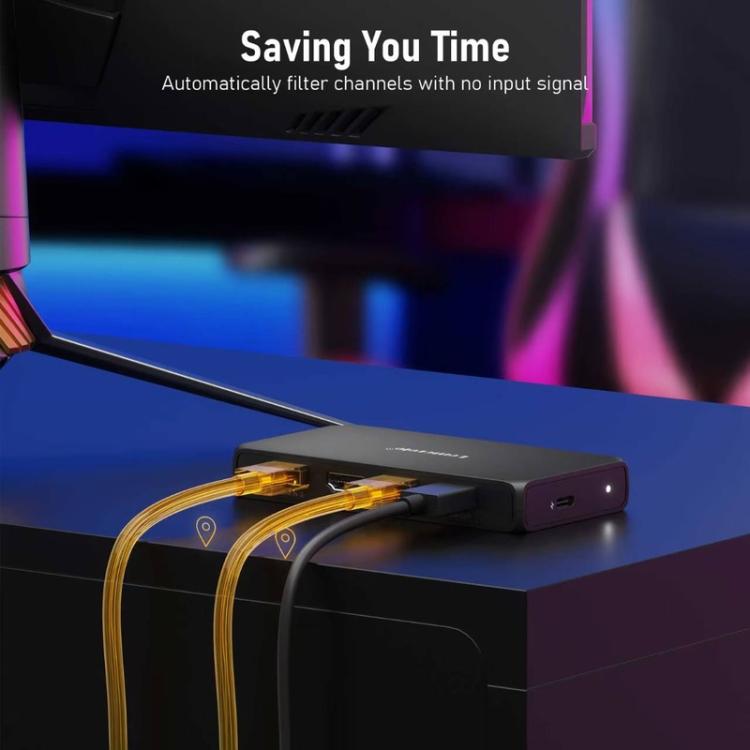 Lemorele HDMI-switch G99 3-indgange – 1-udgang 4K 60 Hz med fjernbetjening – HDMI-switch – 3-ports switch