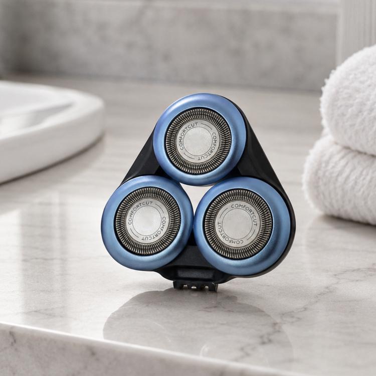 Barberhoved med kassette til Philips S6000 (S6011–S6015–S6500) – Svart–Blå – Barberkassette – Skærehoved