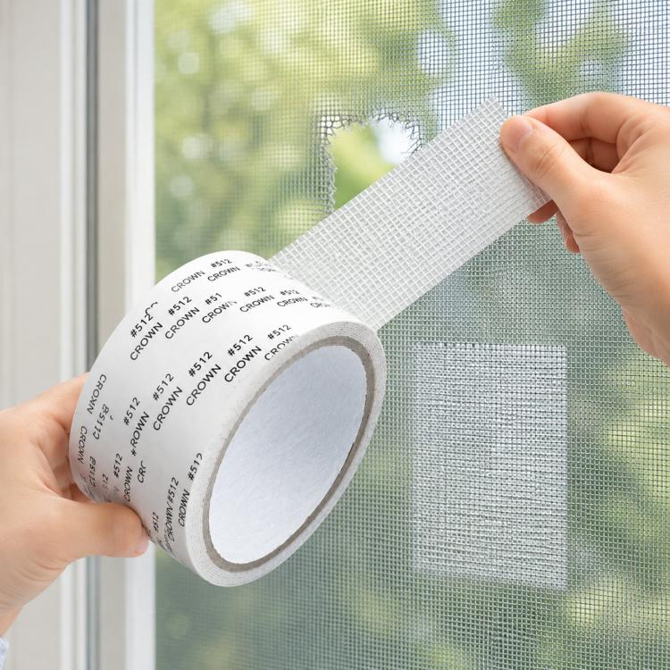 Reparationstape til myggenet 5 cm×2 m / selvklæbende lappetape i glasfiber