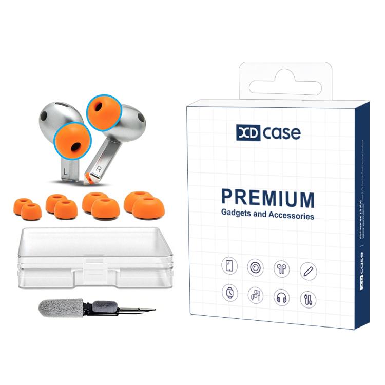 Ørepropper i memory-skum, 4 par til Galaxy Buds3 og Buds4 Pro – Orange – Ørepropper