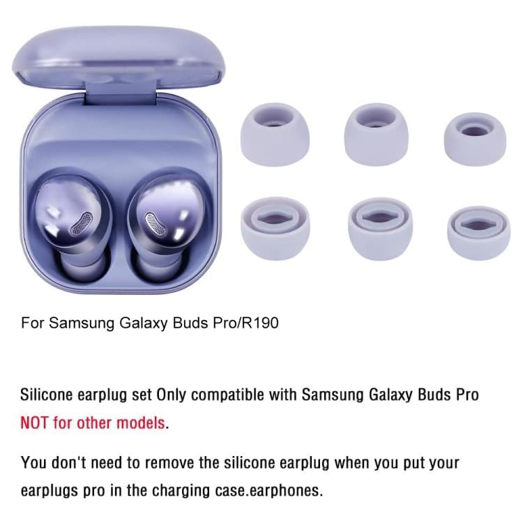 Silikone-ørepropper, 3 par til Galaxy Buds Pro – Svart / Silikone-ørepropper / Reservedele