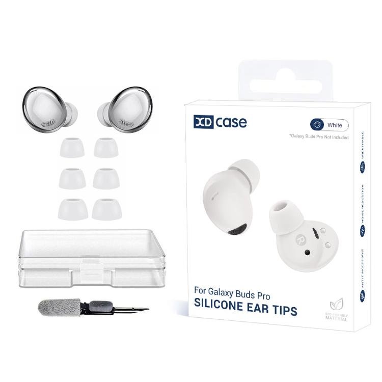Silikone-ørepropper, 3 par til Galaxy Buds Pro – Hvid / Silikone-ørepropper / Reservedele