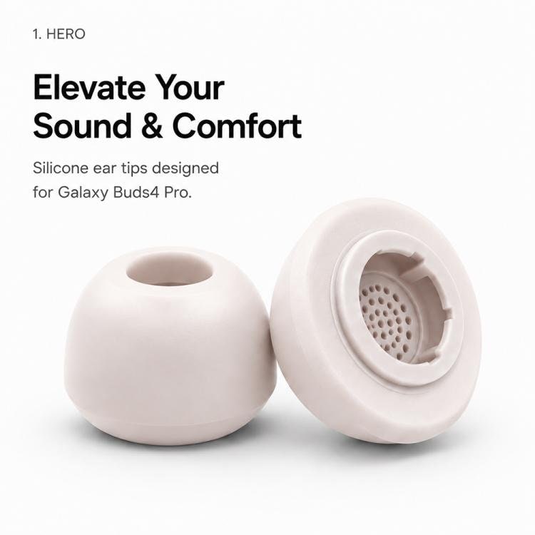 Silikone-ørepropper, 3 par med opbevaringsæske til Galaxy Buds3/Buds4 Pro – Dammrosa / Ørepropper