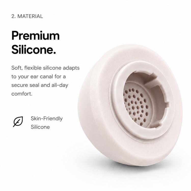 Silikone-ørepropper, 3 par med opbevaringsæske til Galaxy Buds3/Buds4 Pro – Dammrosa / Ørepropper
