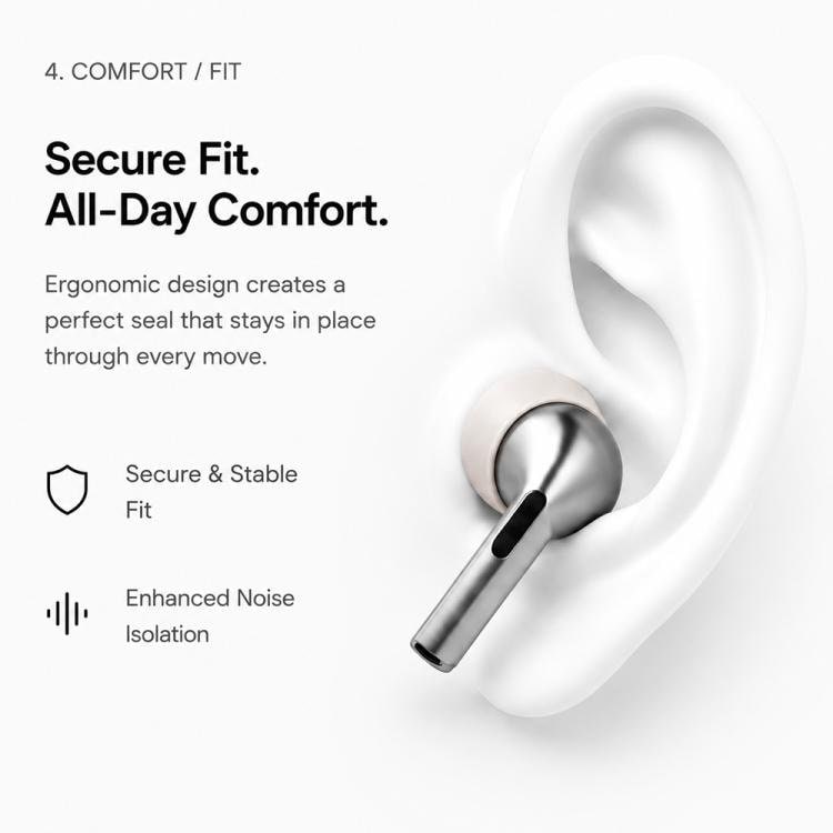 Silikone-ørepropper, 3 par med opbevaringsæske til Galaxy Buds3/Buds4 Pro – Dammrosa / Ørepropper
