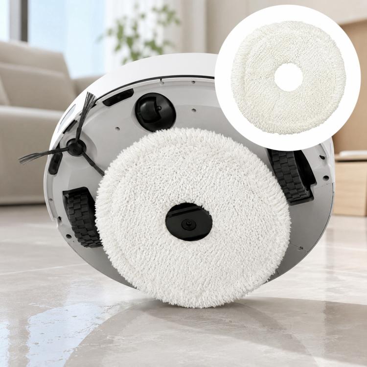 Moppeklud til Ecovacs Deebot X1 Omni/Turbo/X1S Pro – Hvid / Robotmoppe / Reservemoppe