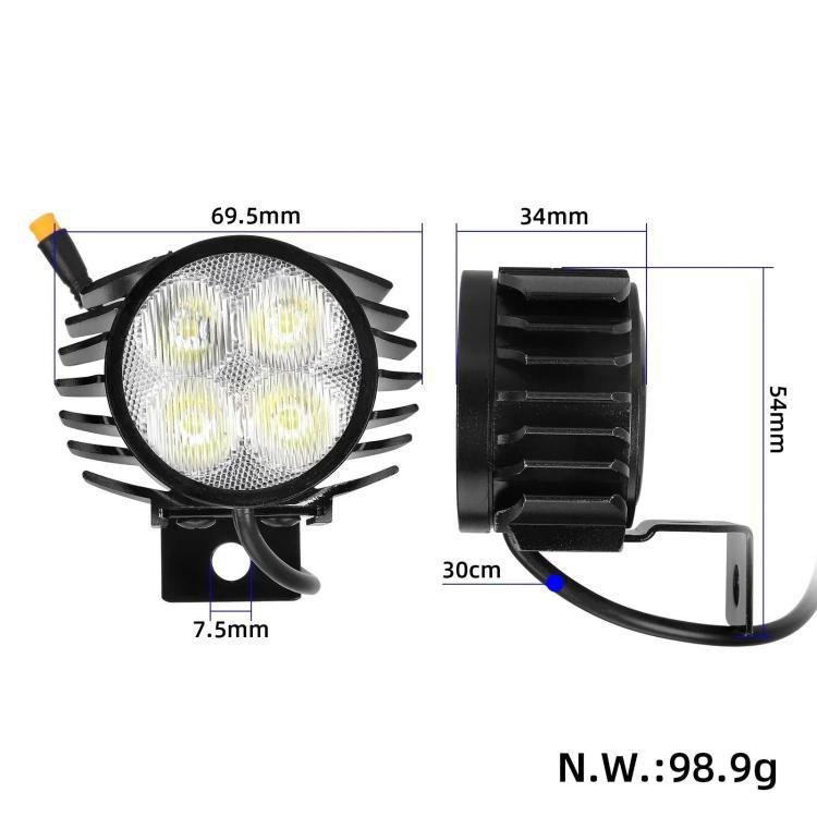 LED-forlygte til Kukirin G2 Master / El-scooterlampe / Forlygte med signalhorn