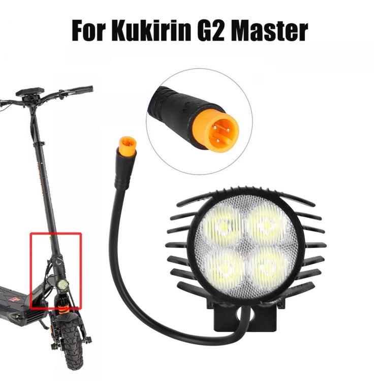 LED-forlygte til Kukirin G2 Master / El-scooterlampe / Forlygte med signalhorn