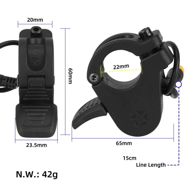 Gashåndtag (tommelfingerbetjent) til Kukirin G3 Pro / Tommelfingerbetjent gashåndtag / Gashåndtag til el-løbecykel