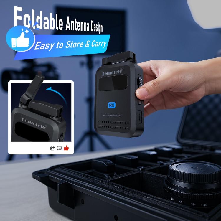 Lemorele R5000 trådløs HDMI-sender / 1080p videosender med HDMI loop out og op til 200 m rækkevidde