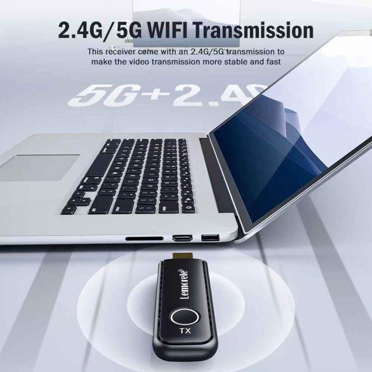 Lemorele G57 trådløst HDMI-præsentationssæt / 1080p præsentationssystem med 8 sendere